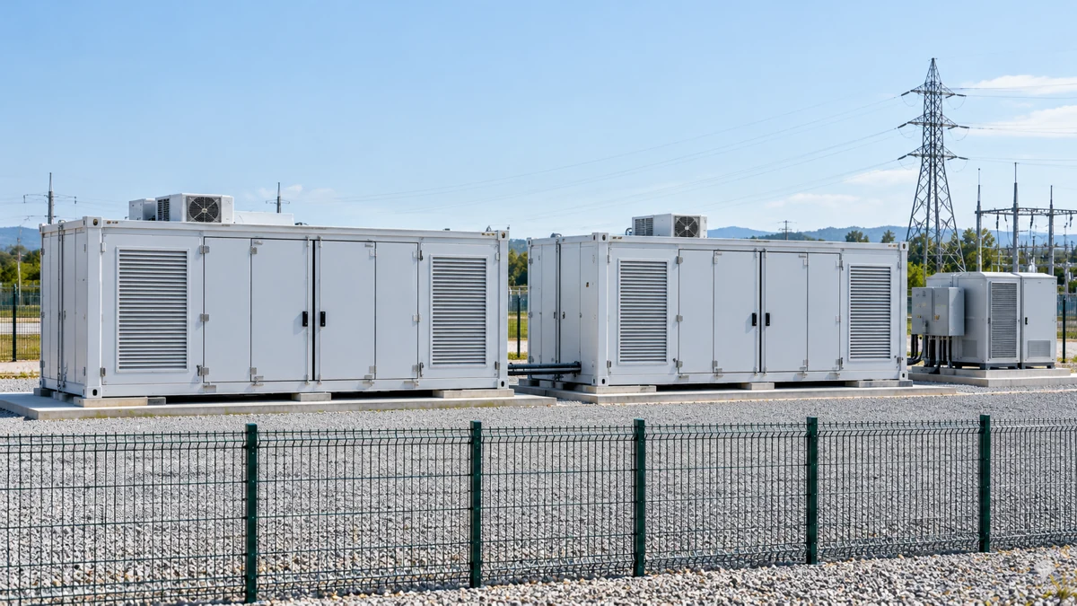 Containerized battery energy storage systems behind a security fence